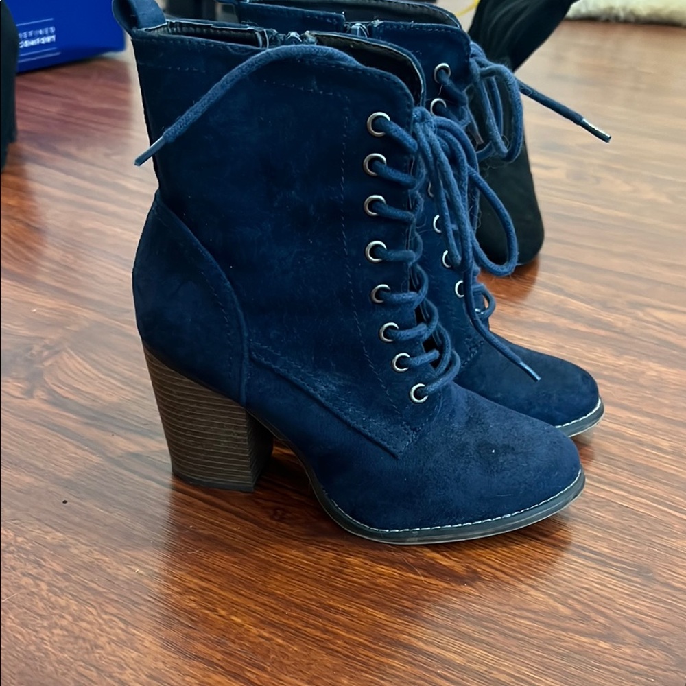 Candie's Blue Lace Up Boots